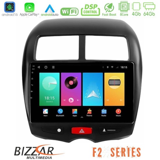Bizzar F2 Series 8Core Android16 4+64GB  Mitsubishi ASX Navigation Multimedia Tablet 10"