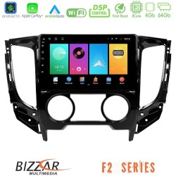 Bizzar F2 Series 8Core Android16 4+64GB  Mitsubishi L200 2016-> amp; Fiat Fullback (Manual A/C) Navigation Multimedia Tablet 9"