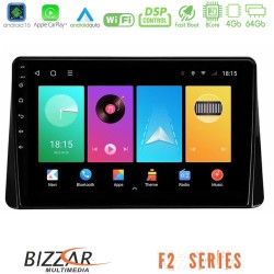 Bizzar F2 Series 8Core Android16 4+64GB Mitsubishi Eclipse Cross 2018-2023 Navigation Multimedia Tablet 10"