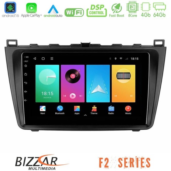 Bizzar F2 Series 8Core Android16 4+64GB  Mazda 6 2008-2012 Navigation Multimedia Tablet 9"