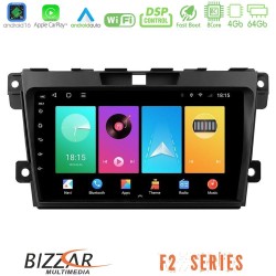 Bizzar F2 Series 8Core Android16 4+64GB  Mazda CX-7 2007-2011 Navigation Multimedia Tablet 9"