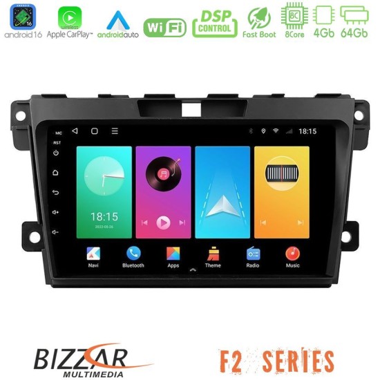 Bizzar F2 Series 8Core Android16 4+64GB  Mazda CX-7 2007-2011 Navigation Multimedia Tablet 9"
