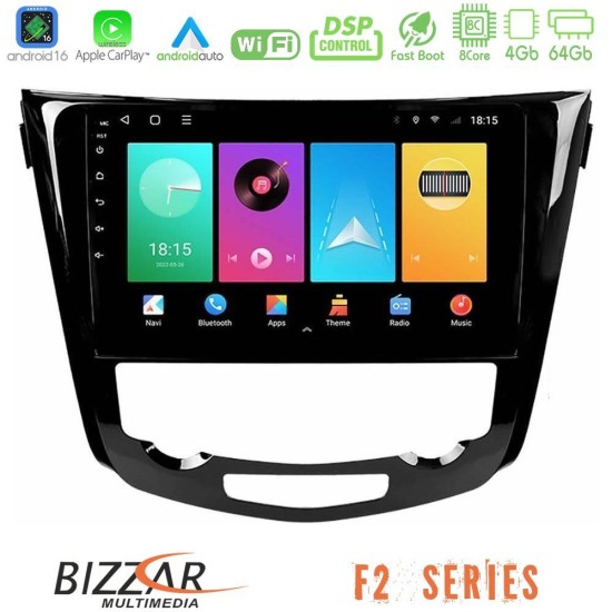 Bizzar F2 Series 8Core Android16 4+64GB  Nissan Qashqai J11 (AUTO A/C) Navigation Multimedia Tablet 10"