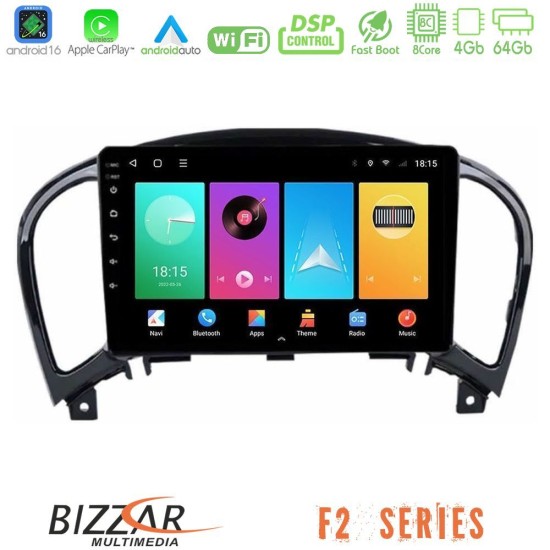 Bizzar F2 Series 8Core Android16 4+64GB  Nissan Juke Navigation Multimedia Tablet 9"