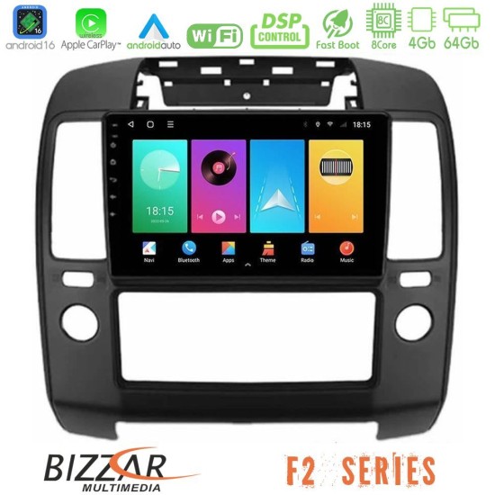 Bizzar F2 Series 8Core Android16 4+64GB  Nissan Navara Navigation Multimedia Tablet 9"