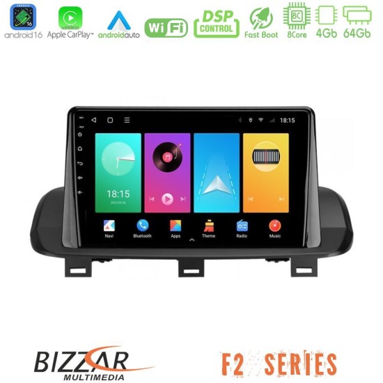 Bizzar F2 Series 8Core Android16 4+64GB  Nissan Qashqai J12 amp; X-Trail T33 Navigation Multimedia Tablet 10"