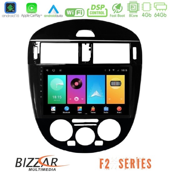 Bizzar F2 Series 8Core Android16 4+64GB  Nissan Pulsar 2015-2018 (Manual A/C) Navigation Multimedia Tablet 9"