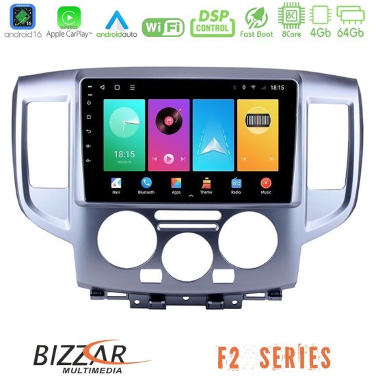 Bizzar F2 Series 8Core Android16 4+64GB  Nissan NV200 Navigation Multimedia Tablet 9"