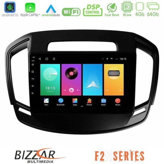 Bizzar F2 Series 8Core Android16 4+64GB  Opel Insignia 2014-2017 Navigation Multimedia Tablet 9"