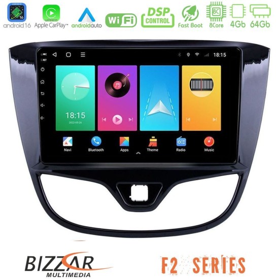 Bizzar F2 Series 8Core Android16 4+64GB  Opel Karl 2017-2019 Navigation Multimedia Tablet 9"