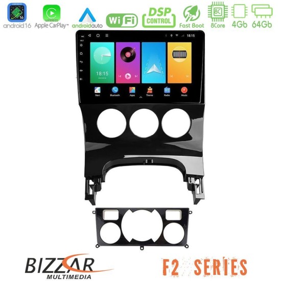Bizzar F2 Series 8Core Android16 4+64GB  Peugeot 3008 AUTO A/C Navigation Multimedia Tablet 9"