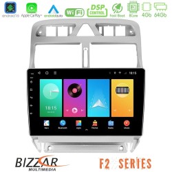 Bizzar F2 Series 8Core Android16 4+64GB  Peugeot 307 2002-2008 Navigation Multimedia Tablet 9"