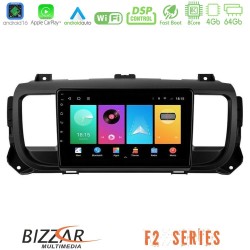 Bizzar F2 Series 8Core Android16 4+64GB  Citroen/Peugeot/Opel/Toyota Navigation Multimedia Tablet 9"