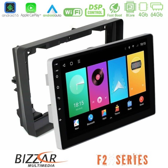 Bizzar F2 Series 8Core Android16 4+64GB  Peugeot 308 2013-2020 Navigation Multimedia Tablet 9"