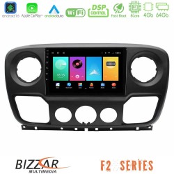 Bizzar F2 Series 8Core Android16 4+64GB Renault/Nissan/Opel Navigation Multimedia Tablet 10"