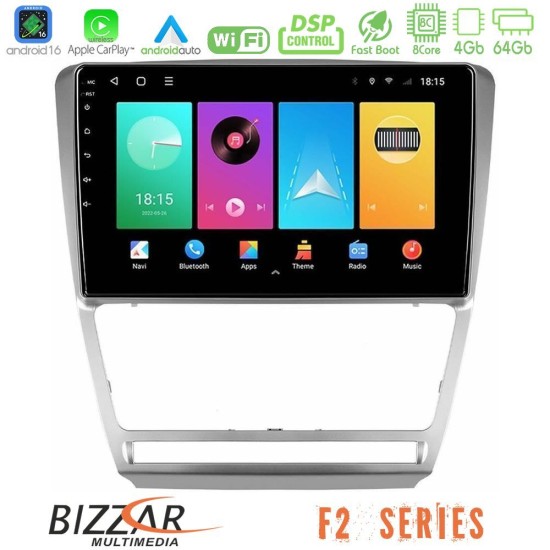Bizzar F2 Series 8Core Android16 4+64GB  Skoda Octavia 5 Navigation Multimedia Tablet 10"