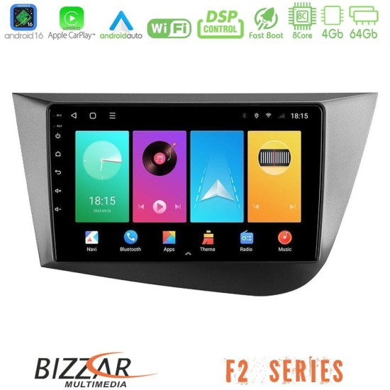Bizzar F2 Series 8Core Android16 4+64GB  Seat Leon Navigation Multimedia Tablet 9"