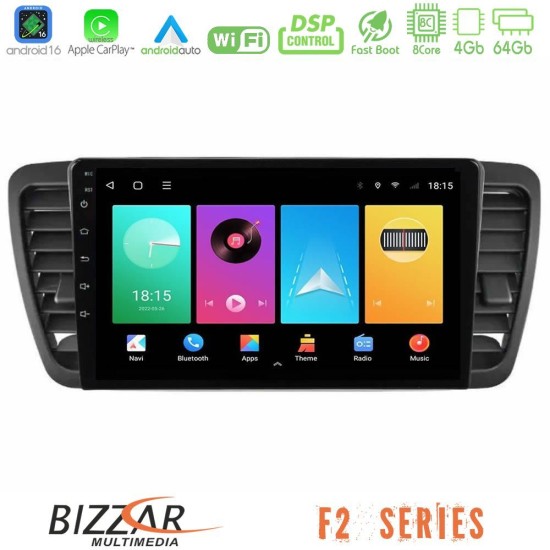 Bizzar F2 Series 8Core Android16 4+64GB Subaru Legacy/Outback 2002-2008 Navigation Multimedia Tablet 9" Bizzar F2 Series 8Core Android16 4+64GB Subaru Legacy/Outback 2002-2008 Navigation Multimedia Tablet 9"