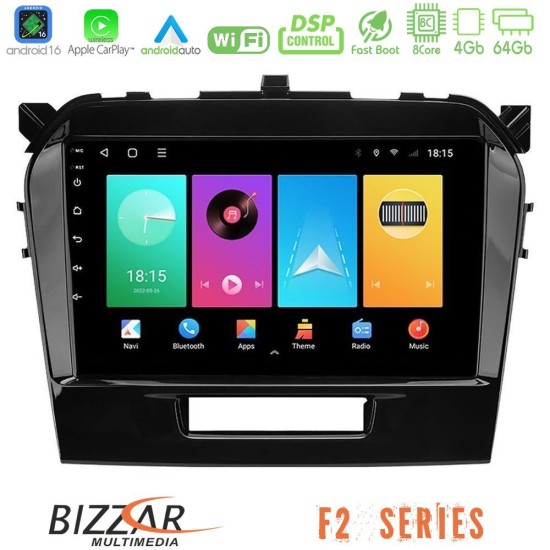 Bizzar F2 Series 8Core Android16 4+64GB  Suzuki Vitara 2015-2021 Navigation Multimedia Tablet 9"