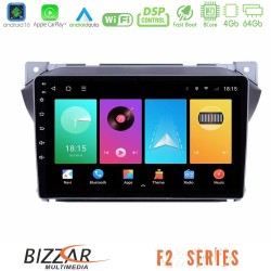 Bizzar F2 Series 8Core Android16 4+64GB  Suzuki Alto amp; Nissan Pixo Navigation Multimedia Tablet 9"