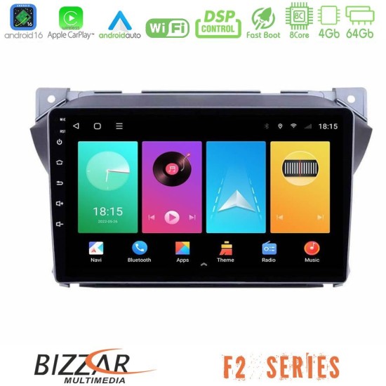 Bizzar F2 Series 8Core Android16 4+64GB Suzuki Alto amp; Nissan Pixo Navigation Multimedia Tablet 9" Bizzar F2 Series 8Core Android16 4+64GB Suzuki Alto amp; Nissan Pixo Navigation Multimedia Tablet 9"