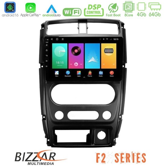 Bizzar F2 Series 8Core Android16 4+64GB  Suzuki Jimny 2007-2017 Navigation Multimedia Tablet 9"