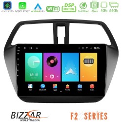 Bizzar F2 Series 8Core Android16 4+64GB  Suzuki SX4 S-Cross Navigation Multimedia Tablet 9"