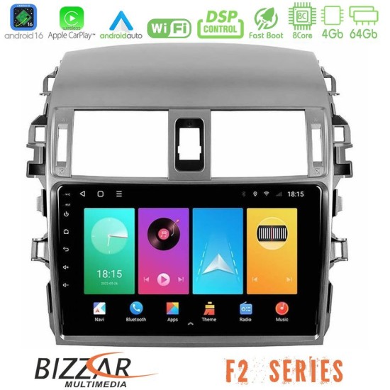 Bizzar F2 Series 8Core Android16 4+64GB Toyota Corolla 2008-2010 Navigation Multimedia Tablet 9" Bizzar F2 Series 8Core Android16 4+64GB Toyota Corolla 2008-2010 Navigation Multimedia Tablet 9"