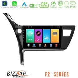 Bizzar F2 Series 8Core Android16 4+64GB  Toyota Corolla 2017-2018 Navigation Multimedia Tablet 10"