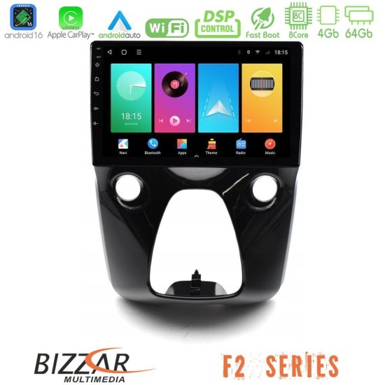 Bizzar F2 Series 8Core Android16 4+64GB Toyota Aygo | Citroen C1 | Peugeot 108 Navigation Multimedia 10" Bizzar F2 Series 8Core Android16 4+64GB Toyota Aygo | Citroen C1 | Peugeot 108 Navigation Multimedia 10"