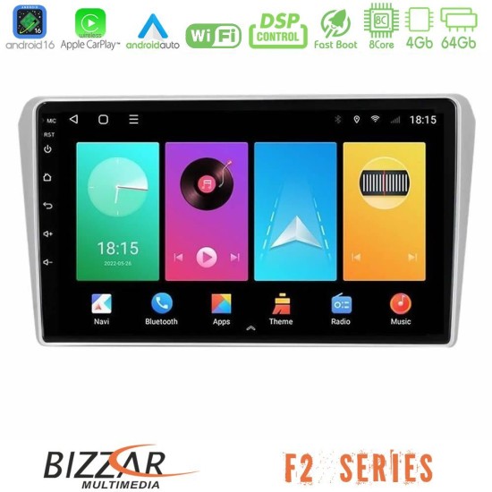 Bizzar F2 Series 8Core Android16 4+64GB Toyota Avensis T25 02/2003–2008 Navigation Multimedia Tablet 9" Bizzar F2 Series 8Core Android16 4+64GB Toyota Avensis T25 02/2003–2008 Navigation Multimedia Tablet 9"