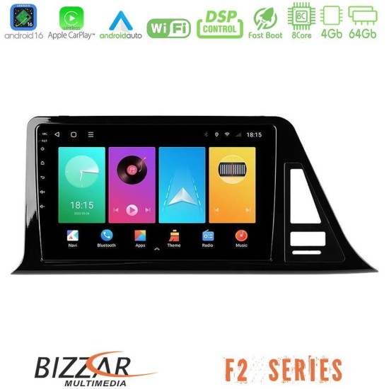 Bizzar F2 Series 8Core Android16 4+64GB  Toyota CH-R Navigation Multimedia Tablet 9"
