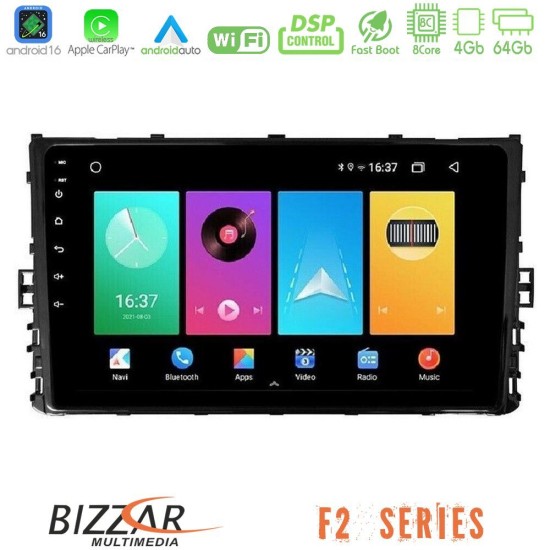 Bizzar F2 Series 8Core Android16 4+64GB  VW MQB 2017-> Navigation Multimedia Tablet 9"