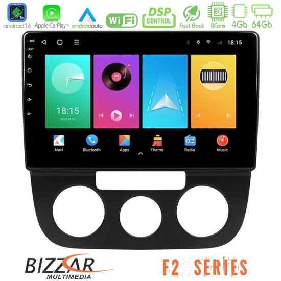 Bizzar F2 Series 8Core Android16 4+64GB  VW Jetta Navigation Multimedia Tablet 10"