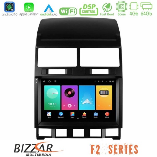 Bizzar F2 Series 8Core Android16 4+64GB  VW Touareg 2002 – 2010 Navigation Multimedia Tablet 9"
