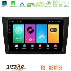 Bizzar F2 Series 8Core Android16 4+64GB  Vw Golf 6 Navigation Multimedia Tablet 9"