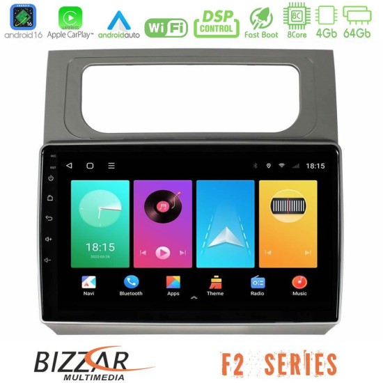Bizzar F2 Series 8Core Android16 4+64GB  VW Touran 2011-2015 Navigation Multimedia Tablet 10"