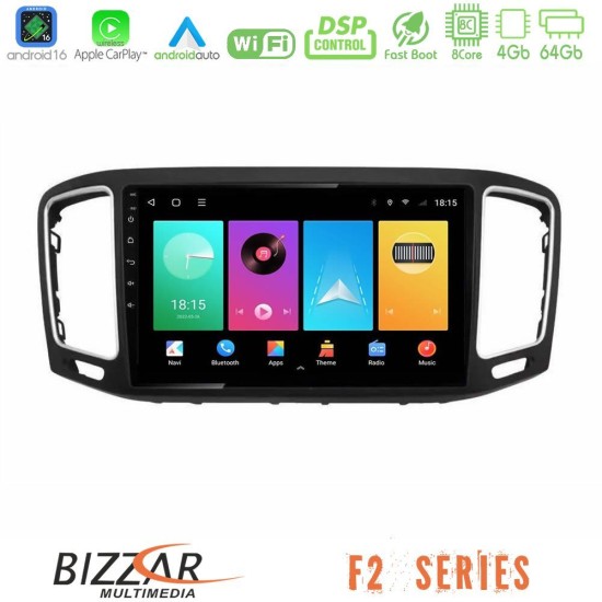 Bizzar F2 Series 8Core Android16 4+64GB VW Sharan 2015-2023 Navigation Multimedia Tablet 9"