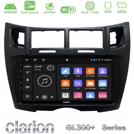 Clarion GL300+ Series 4Core Android ClarionOS 4+64GB Toyota Yaris Navigation Multimedia Tablet 9" (Μαύρο Χρώμα) Clarion GL300+ Series 4Core Android ClarionOS 4+64GB Toyota Yaris Navigation Multimedia Tablet 9" (Μαύρο Χρώμα)