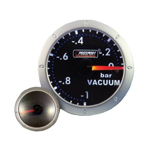 Όργανο Υποπίεσης Αέρα Vacuum Prosport Diamond Series Mirror Look Φιμέ 52mm 270 Μοίρες