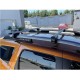 Μπάρες Οροφής Αλουμινίου Universal 120cm Railing System Σετ Με Πόδια Και Κλειδαριά Ασημί 2 Τεμάχια