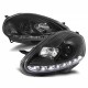 Μπροστινά Φανάρια Set Για Fiat Grande Punto 05-08 DRL Μαύρα H1/H1 Με Μοτέρ Sonar