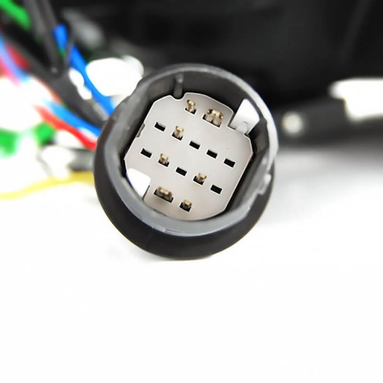Μπροστινά Φανάρια Set Για Fiat Grande Punto 05-08 DRL Μαύρα H1/H1 Με Μοτέρ Sonar