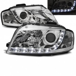 Μπροστινά Φανάρια Set Για Audi A3 8P 03-08 DRL Χρωμίου H7/H1 Sonar Μπροστινά Φανάρια Set Για Audi A3 8P 03-08 DRL Χρωμίου H7/H1 Sonar