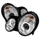 Μπροστινά Φανάρια Set Για Mercedes-Benz CLK W208 97-02 ccfl Angel Eyes Χρωμίου H7/H1 Με Ρύθμιση Αέρος Sonar