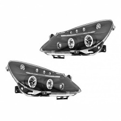 Μπροστινά Φανάρια Set Για Opel Corsa D 06-10 Angel Eyes & Led Μαύρα H1/H1/JunYan Μπροστινά Φανάρια Set Για Opel Corsa D 06-10 Angel Eyes & Led Μαύρα H1/H1/JunYan