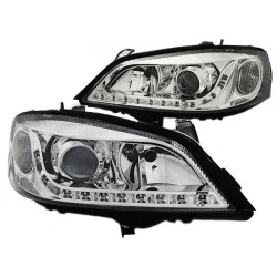 Μπροστινά Φανάρια Set Για Opel Astra G 97-04 DRL Χρωμίου H7/H7 Depo Μπροστινά Φανάρια Set Για Opel Astra G 97-04 DRL Χρωμίου H7/H7 Depo