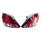 Πισινά Φανάρια Set Για Peugeot 207 06-09 Led Red/Cystal  JunYan