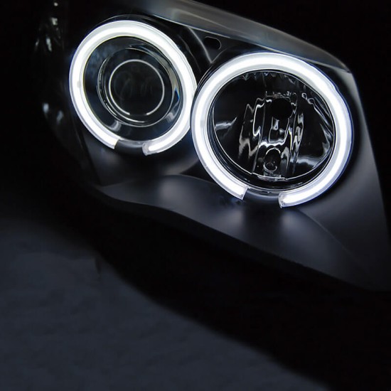 Μπροστινά Φανάρια Set Για Bmw 1 E87/E88/E81/E82 04-11 ccfl Angel Eyes Μαύρα Sonar