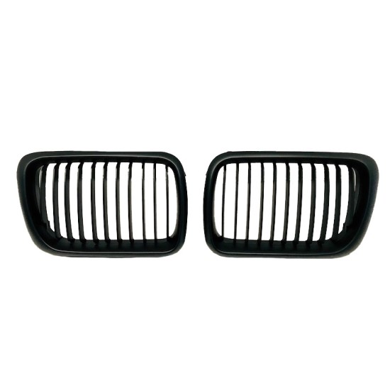 Καρδιές Μάσκας Για Bmw 3 E36 96-99 Μαύρο Ματ Με 11 Γραμμές 2 Τεμάχια
